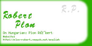 robert plon business card